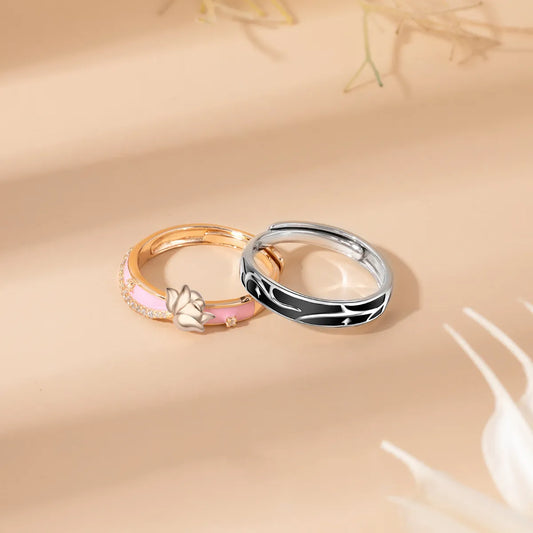 Non-fading Sterling Silver Couple Rings