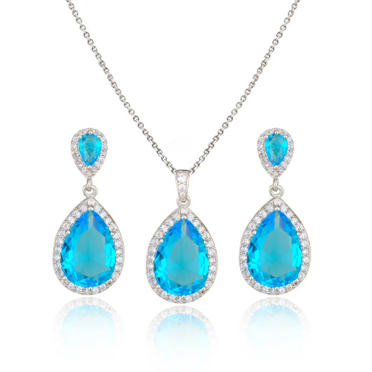 Zircon Water Drop Jewelry Set