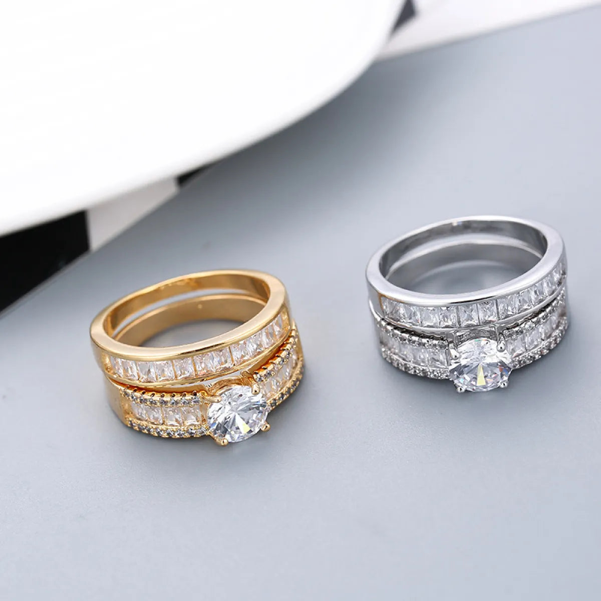 Simulated Diamond Engagement Rings