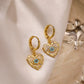 Gold Heart Zircon Jewelry Set