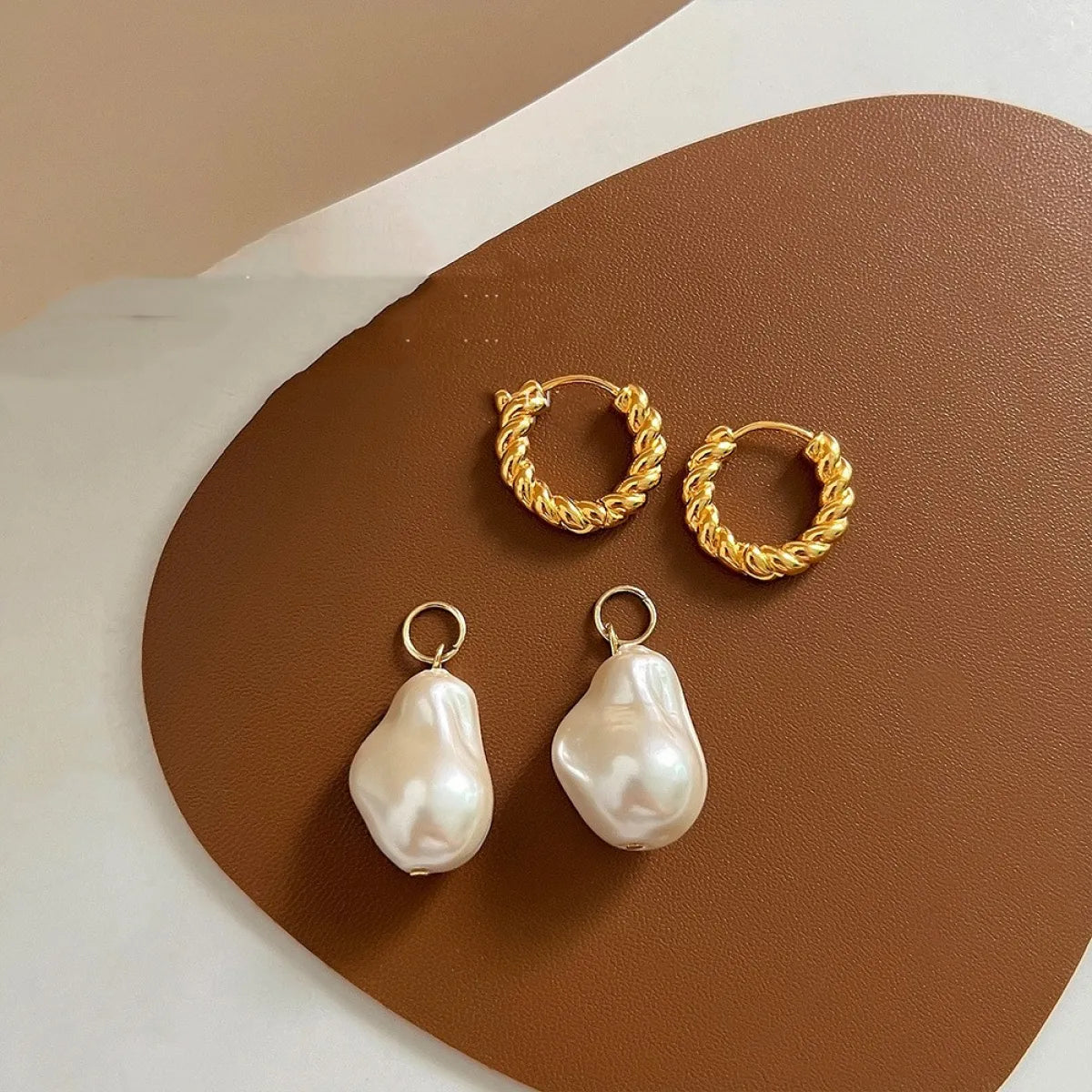 Irregular Pearl Earrings for Girls