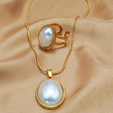Lxalry Golden Oval Jewelry Set