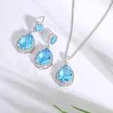 Zircon Water Drop Jewelry Set