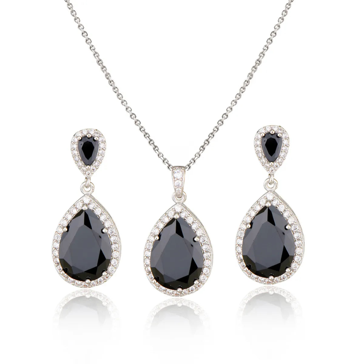 Zircon Water Drop Jewelry Set