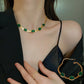 Green Stone Multilayer Necklace