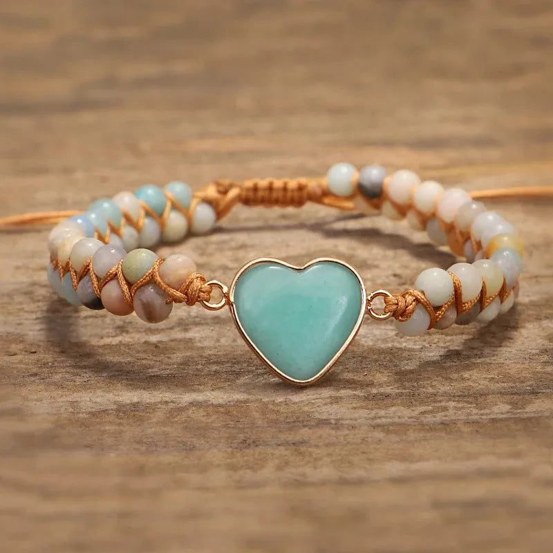 Heart Charm Braided Bracelet