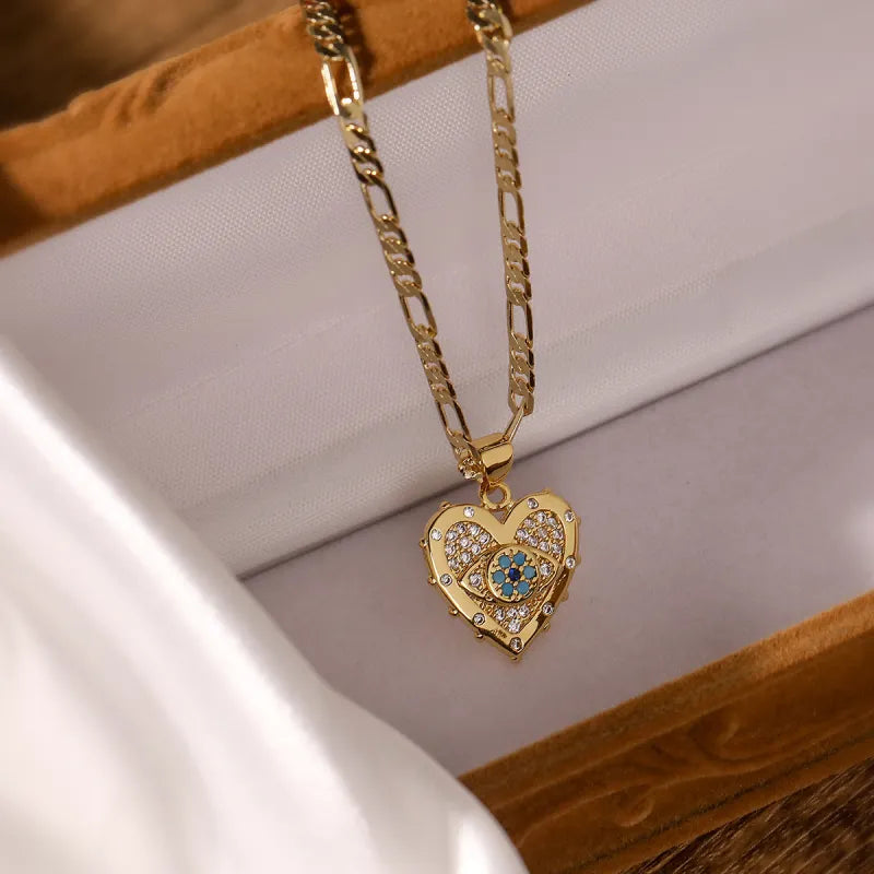 Gold Heart Zircon Jewelry Set